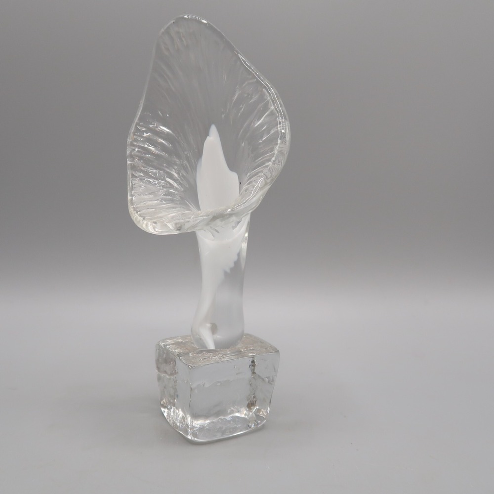 Glass Flower Female Clear‎ Frosted Paper weight Art